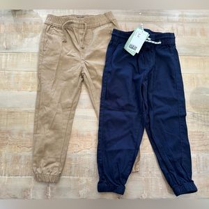 Boys kids toddler baby blue khaki pants school uniform jogger bottoms